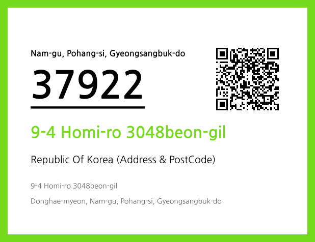 Address and Postal Code QR Code Image (CC BY 4.0)
