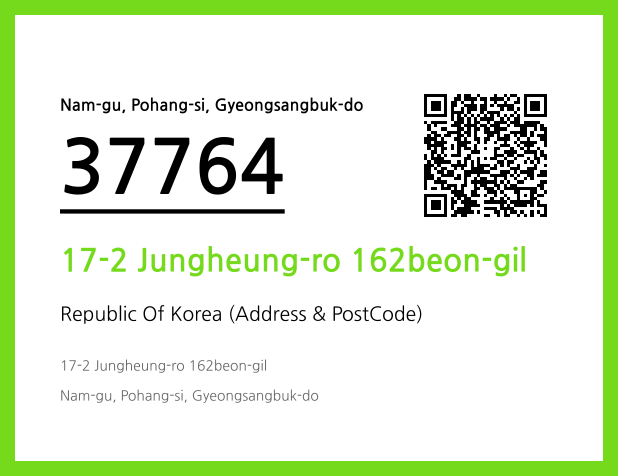 Address and Postal Code QR Code Image (CC BY 4.0)