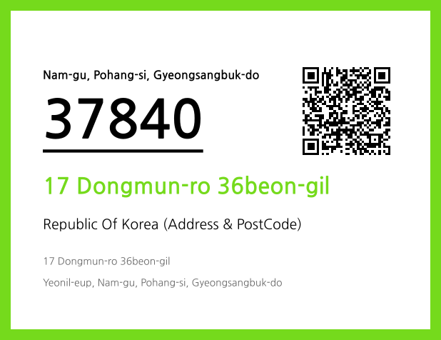 Address and Postal Code QR Code Image (CC BY 4.0)