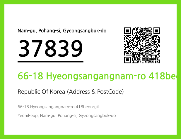 Address and Postal Code QR Code Image (CC BY 4.0)