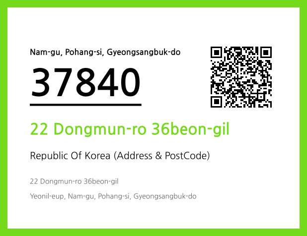 Address and Postal Code QR Code Image (CC BY 4.0)