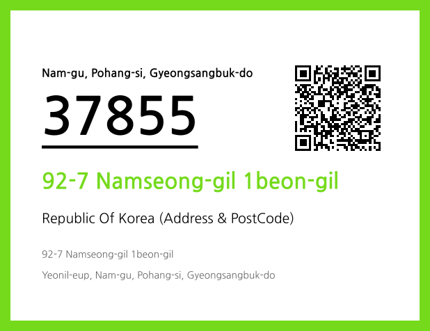 Address and Postal Code QR Code Image (CC BY 4.0)