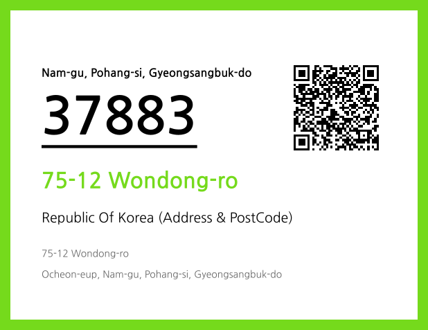 Address and Postal Code QR Code Image (CC BY 4.0)