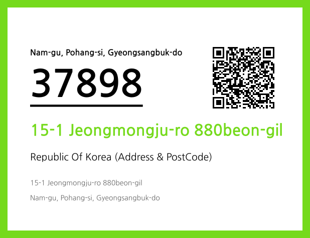 Address and Postal Code QR Code Image (CC BY 4.0)