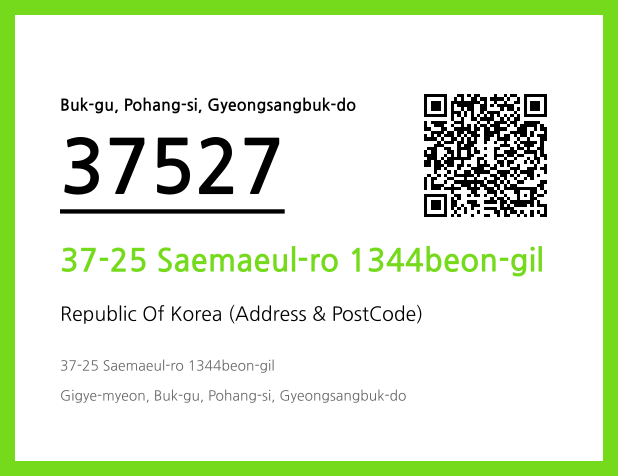 CC BY 4.0 Address and Postal Code QR Code Image (CC BY 4.0)