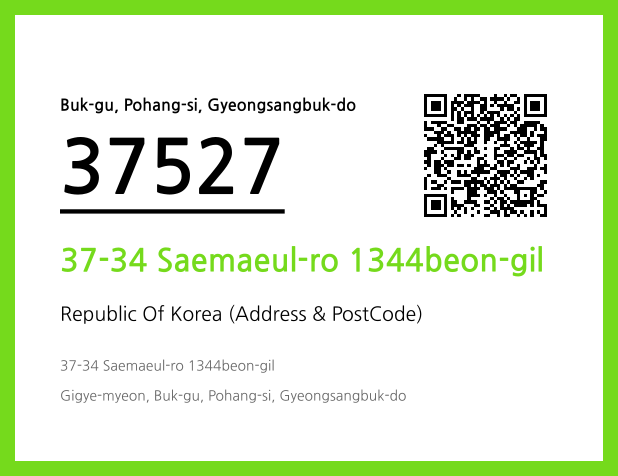 Address and Postal Code QR Code Image (CC BY 4.0)