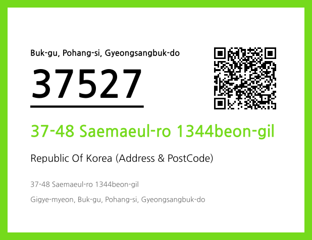 Address and Postal Code QR Code Image (CC BY 4.0)