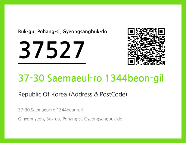 Address and Postal Code QR Code Image (CC BY 4.0)