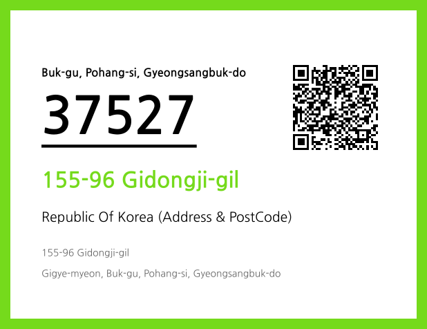 Address and Postal Code QR Code Image (CC BY 4.0)
