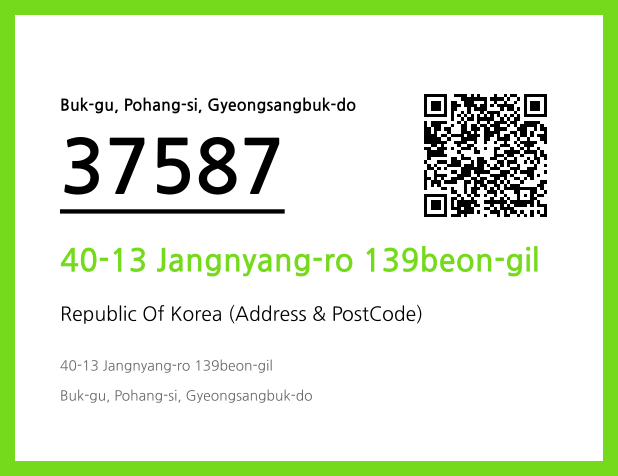 Address and Postal Code QR Code Image (CC BY 4.0)