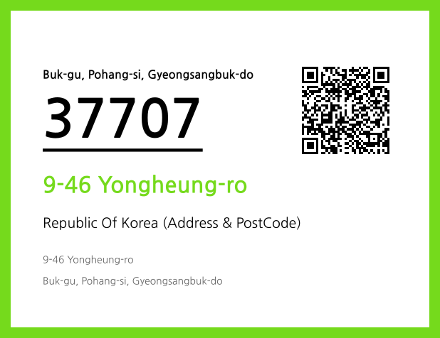 Address and Postal Code QR Code Image (CC BY 4.0)