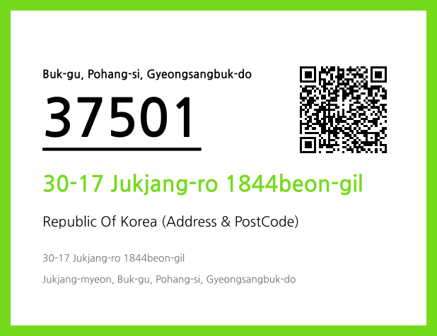 Address and Postal Code QR Code Image (CC BY 4.0)