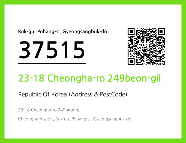 Address and Postal Code QR Code Image (CC BY 4.0)