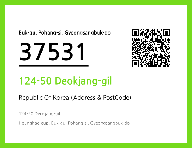 Address and Postal Code QR Code Image (CC BY 4.0)