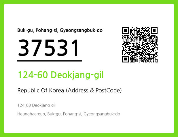 Address and Postal Code QR Code Image (CC BY 4.0)