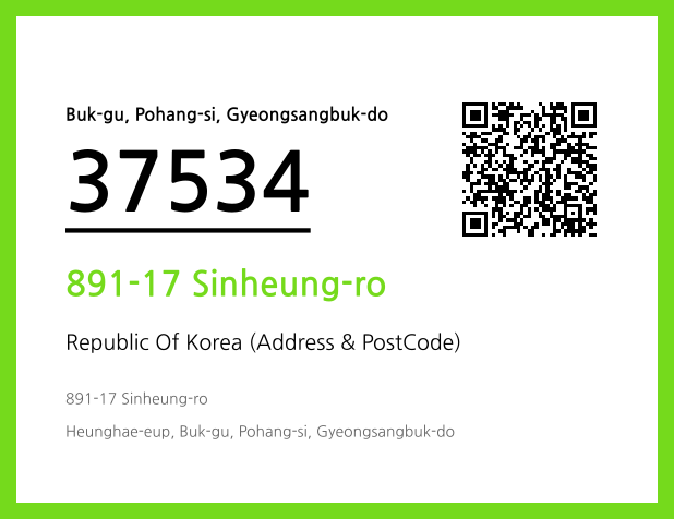 Address and Postal Code QR Code Image (CC BY 4.0)