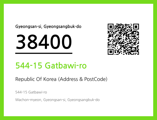 Address and Postal Code QR Code Image (CC BY 4.0)