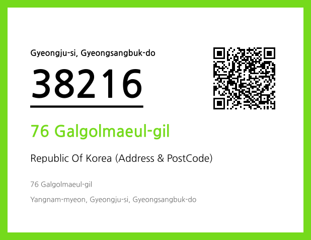 CC BY 4.0 Address and Postal Code QR Code Image (CC BY 4.0)