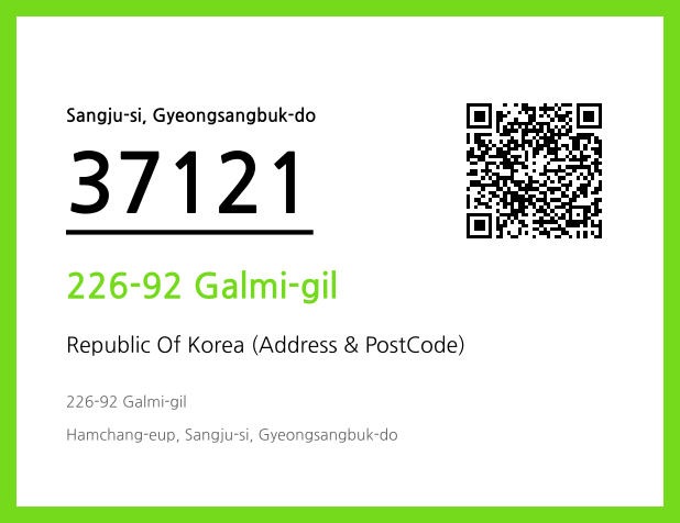 CC BY 4.0 Address and Postal Code QR Code Image (CC BY 4.0)