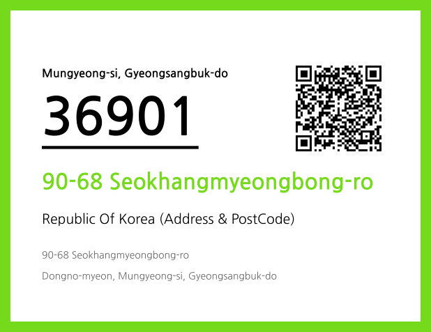 Address and Postal Code QR Code Image (CC BY 4.0)