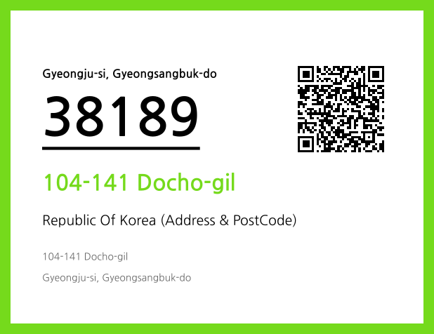 Address and Postal Code QR Code Image (CC BY 4.0)