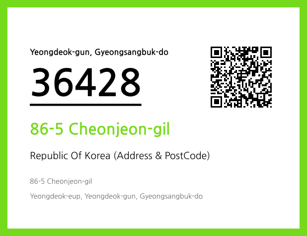 CC BY 4.0 Address and Postal Code QR Code Image (CC BY 4.0)