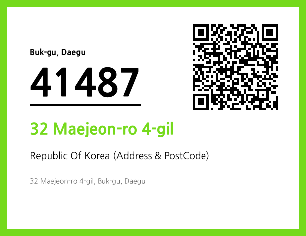 Address and Postal Code QR Code Image