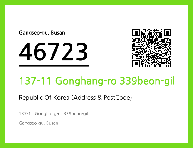 Address and Postal Code QR Code Image (CC BY 4.0)