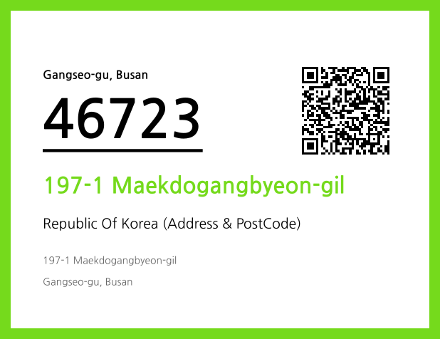 Address and Postal Code QR Code Image (CC BY 4.0)