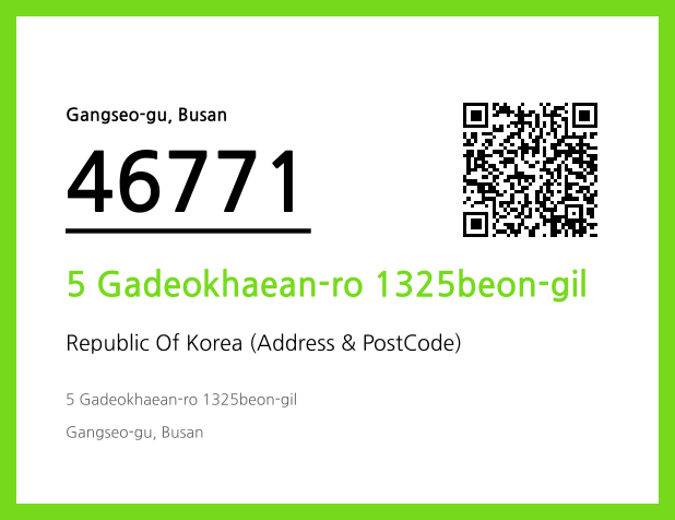 Address and Postal Code QR Code Image (CC BY 4.0)