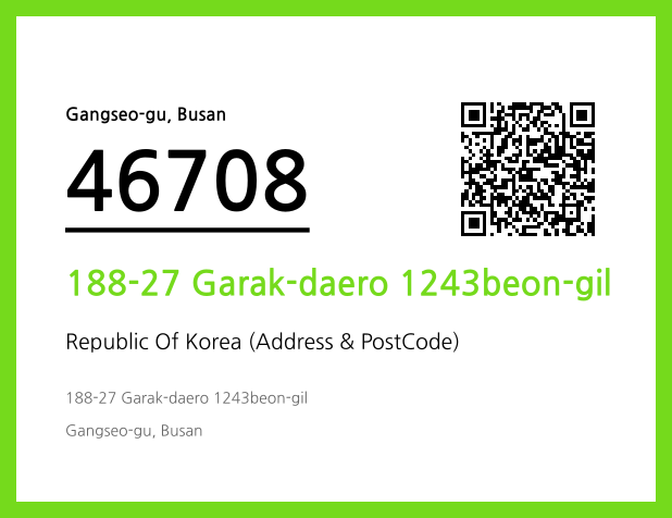 CC BY 4.0 Address and Postal Code QR Code Image (CC BY 4.0)