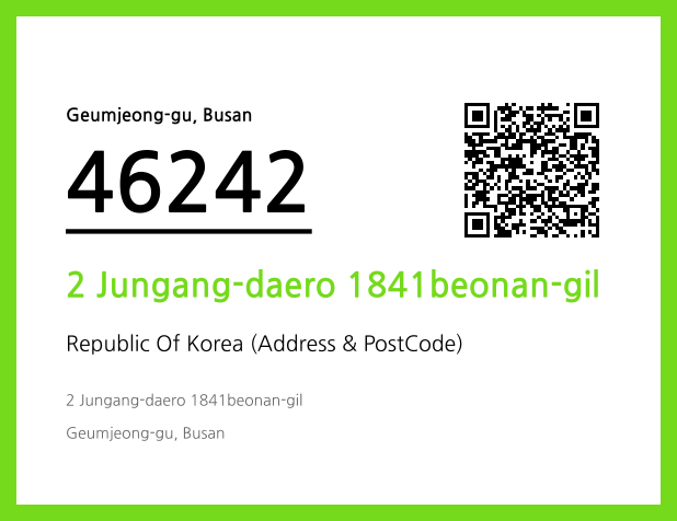 Address and Postal Code QR Code Image (CC BY 4.0)