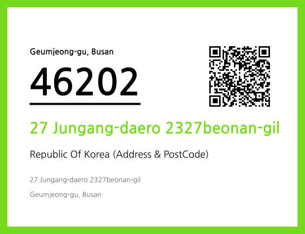 Address and Postal Code QR Code Image (CC BY 4.0)