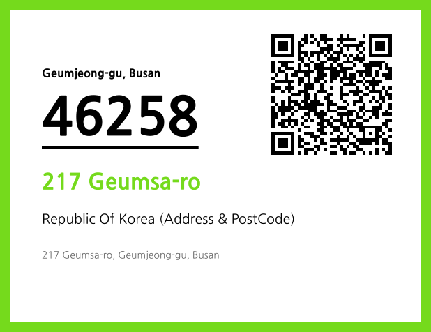 Address and Postal Code QR Code Image