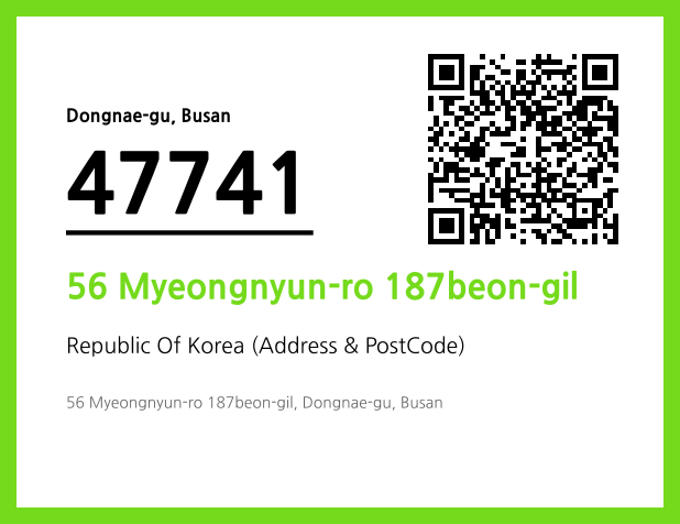 Address and Postal Code QR Code Image