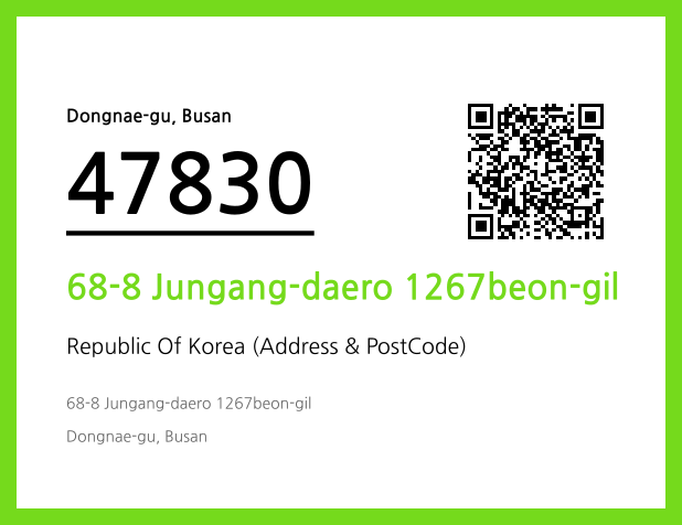 Address and Postal Code QR Code Image (CC BY 4.0)