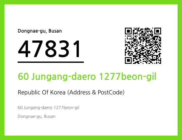 Address and Postal Code QR Code Image (CC BY 4.0)