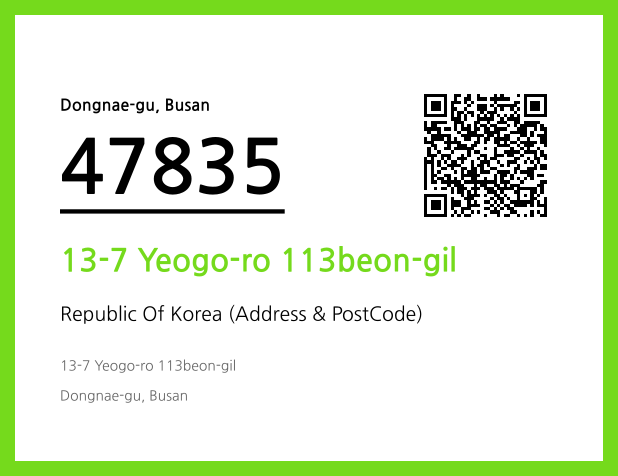 CC BY 4.0 Address and Postal Code QR Code Image (CC BY 4.0)