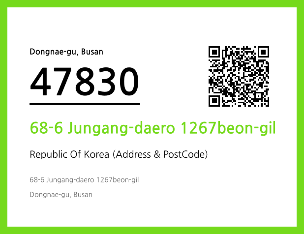 Address and Postal Code QR Code Image (CC BY 4.0)