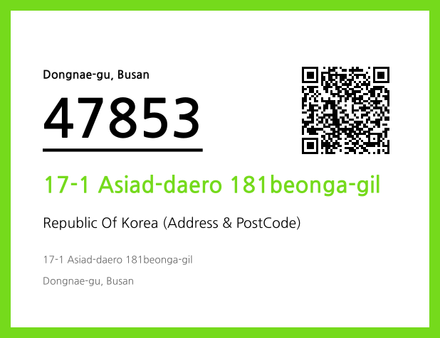 CC BY 4.0 Address and Postal Code QR Code Image (CC BY 4.0)