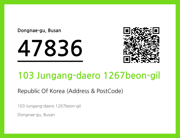 Address and Postal Code QR Code Image (CC BY 4.0)