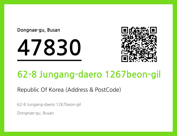 Address and Postal Code QR Code Image (CC BY 4.0)