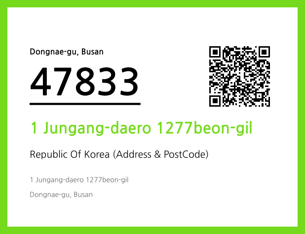 CC BY 4.0 Address and Postal Code QR Code Image (CC BY 4.0)
