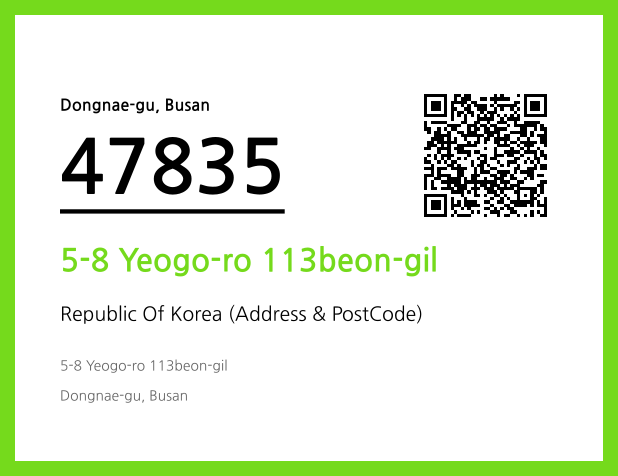 Address and Postal Code QR Code Image (CC BY 4.0)