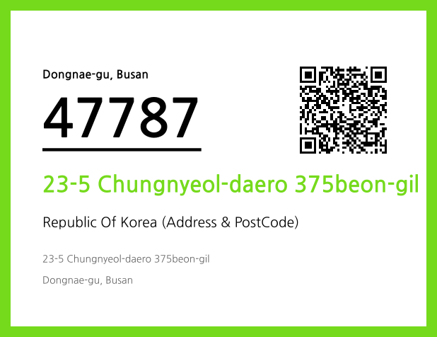 CC BY 4.0 Address and Postal Code QR Code Image (CC BY 4.0)