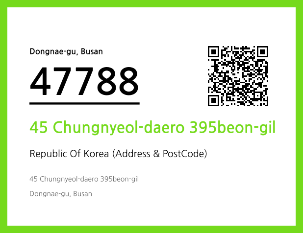 CC BY 4.0 Address and Postal Code QR Code Image (CC BY 4.0)