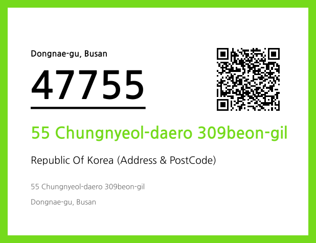 Address and Postal Code QR Code Image