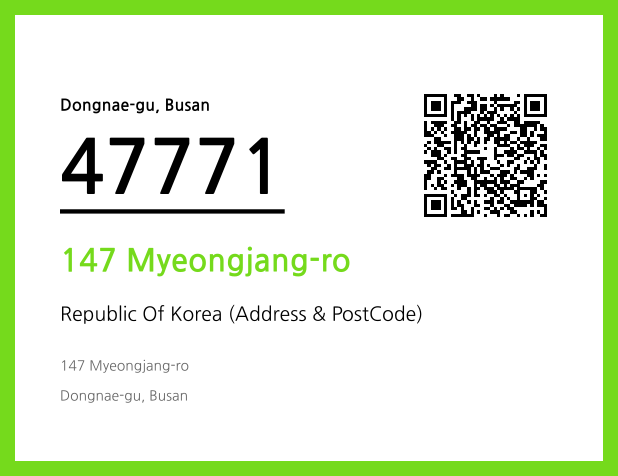 CC BY 4.0 Address and Postal Code QR Code Image (CC BY 4.0)