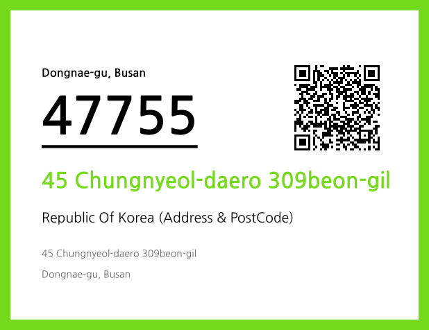 Address and Postal Code QR Code Image (CC BY 4.0)