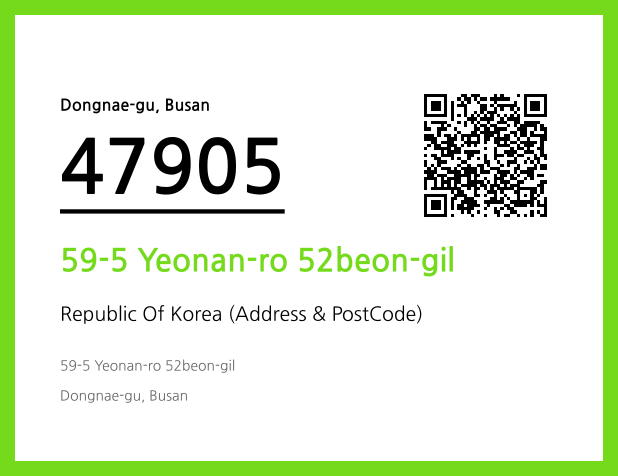 Address and Postal Code QR Code Image (CC BY 4.0)
